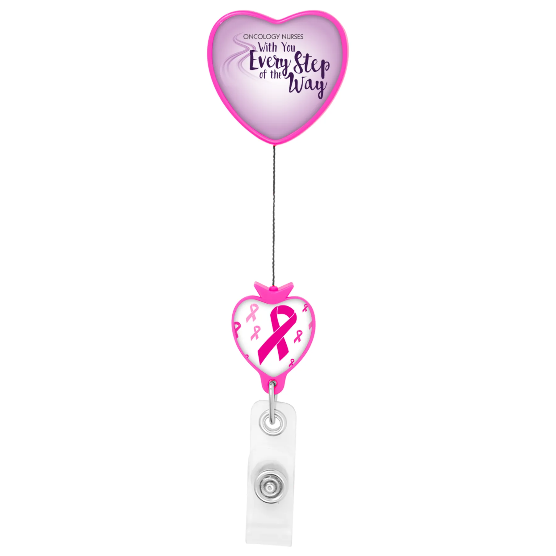 Double Up Heart Retractable Badge Reel view 5