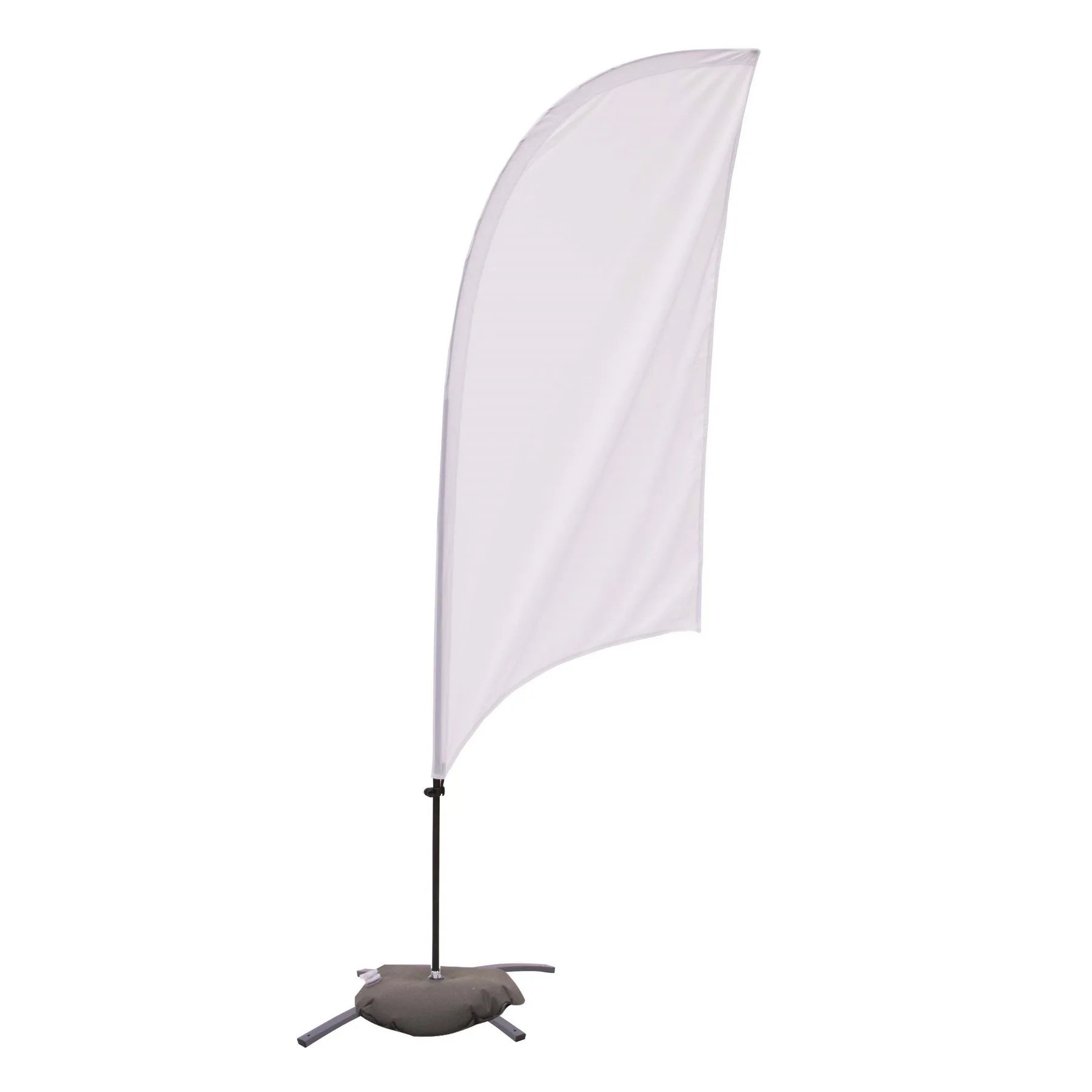 7.5' Value Razor Sail Sign Flag - 1-Sided with Cross Base view 2