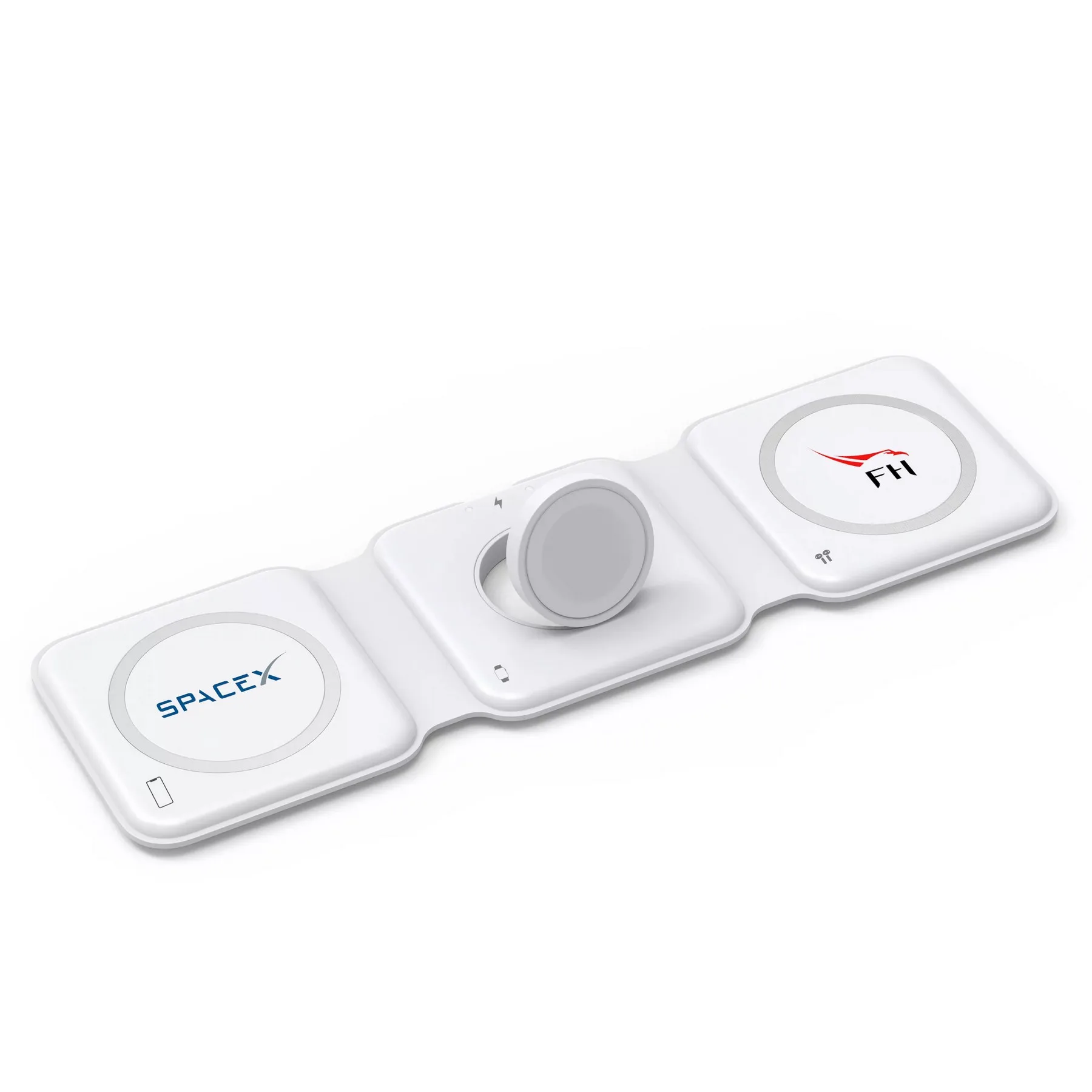 Trio Pro - 3-In-1 Travel Charger With Case - White