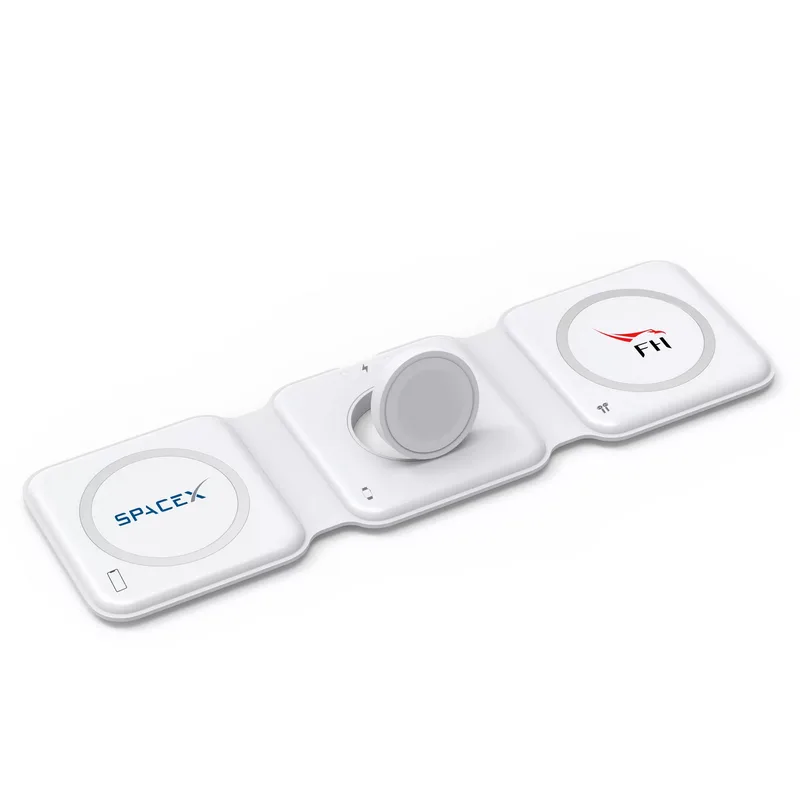 Trio Pro - 3-In-1 Travel Charger With Case - White