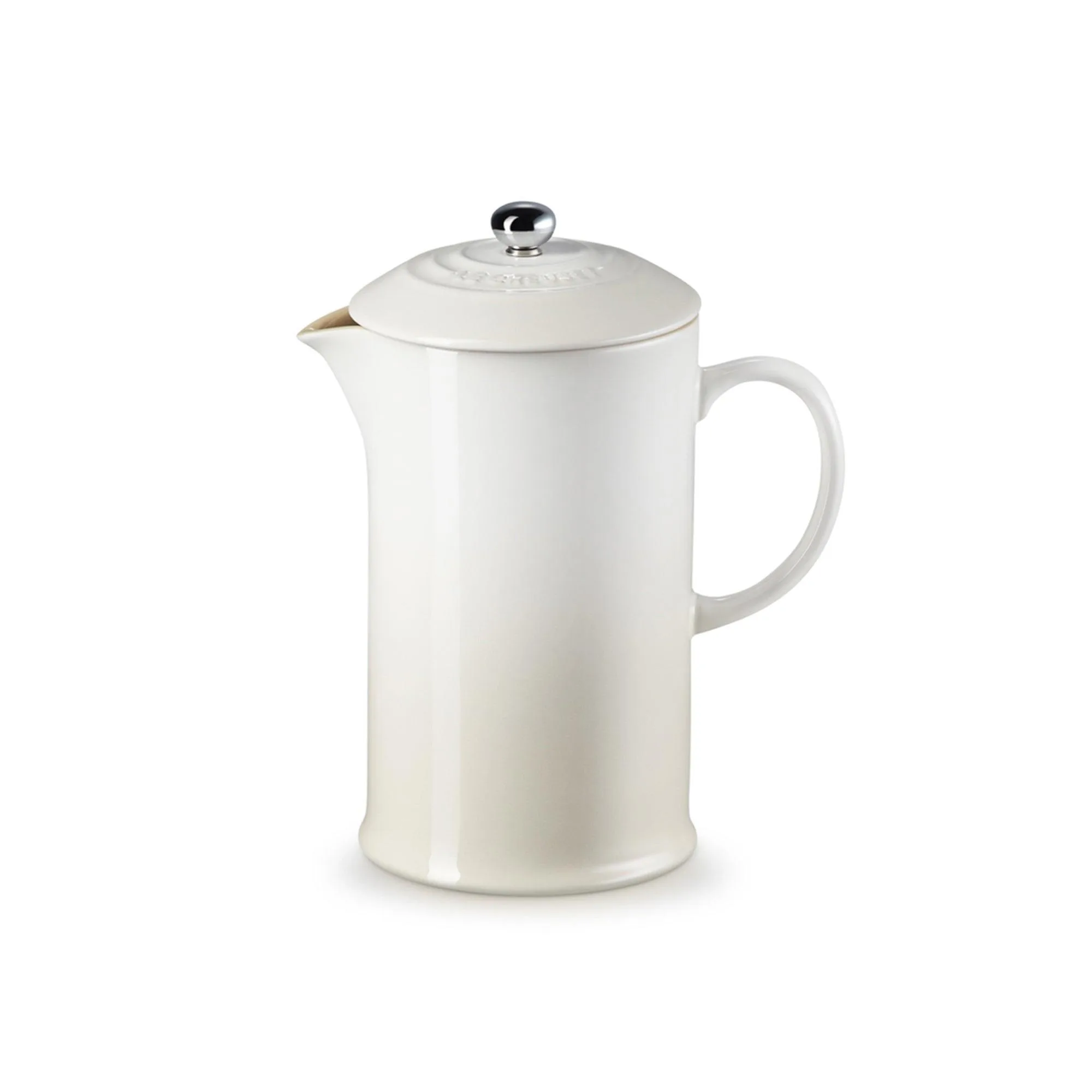 Le Creuset 34Oz Cafe Collection Stoneware French Press Meringue