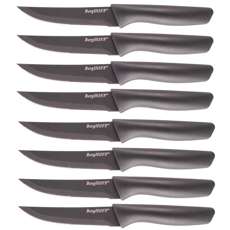 BergHoff 8Pc Serrated Steak Knife Set, Gray