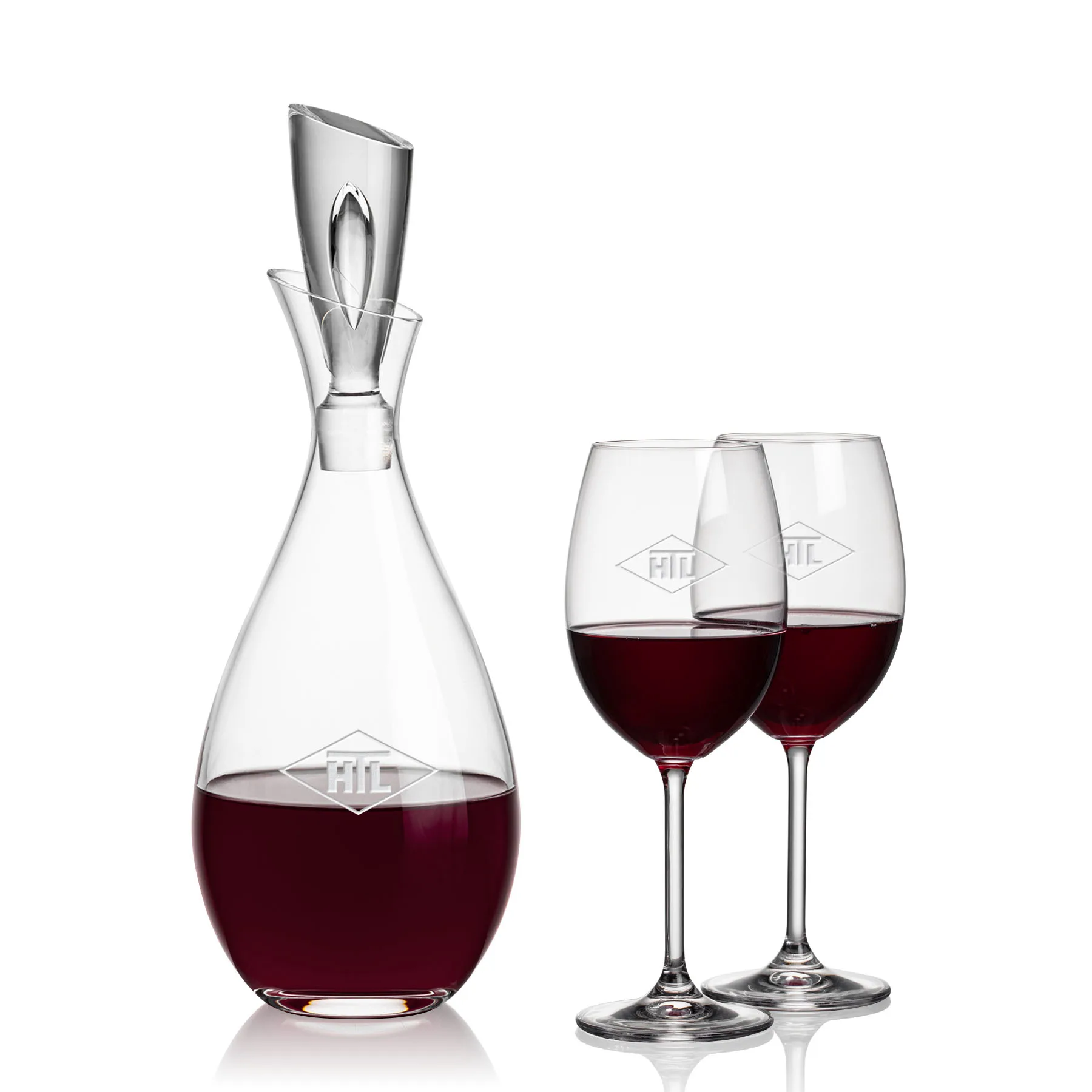Stemmed Set, Blyth Wine Set, Decanter & 2 Wine