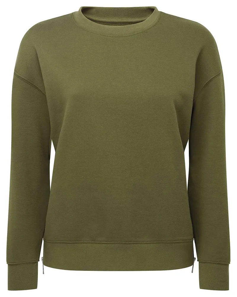 TriDri® Women's Billie Side-Zip Crewneck Sweatshirt view 4