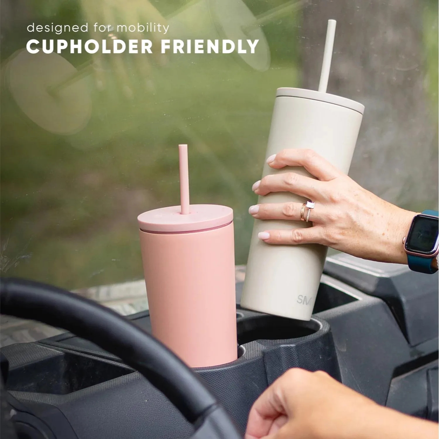 28 oz Simple Modern® Stainless Steel Double-Walled Insulated Classic Tumbler w/ Straw Lid view 3