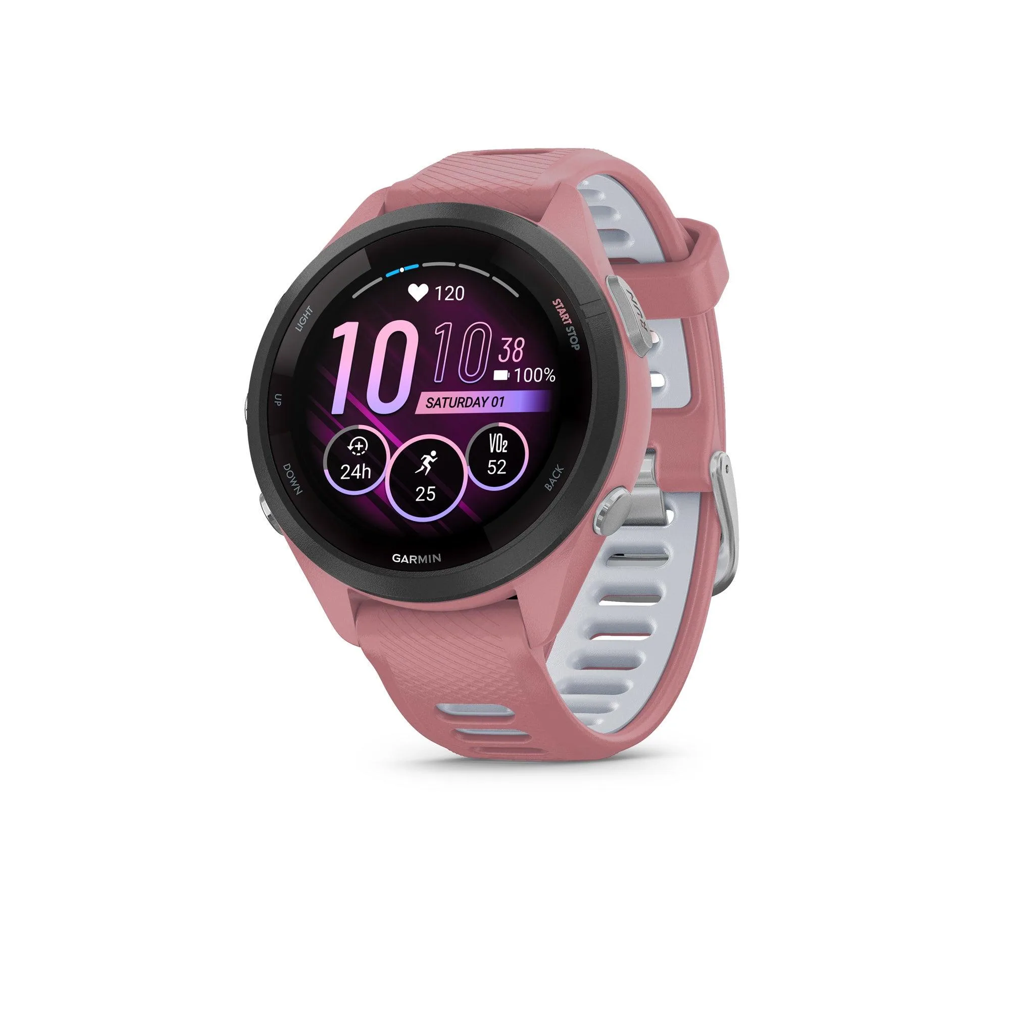 Garmin® Forerunner 265S Running Smartwatch Light Pink/Whitestone