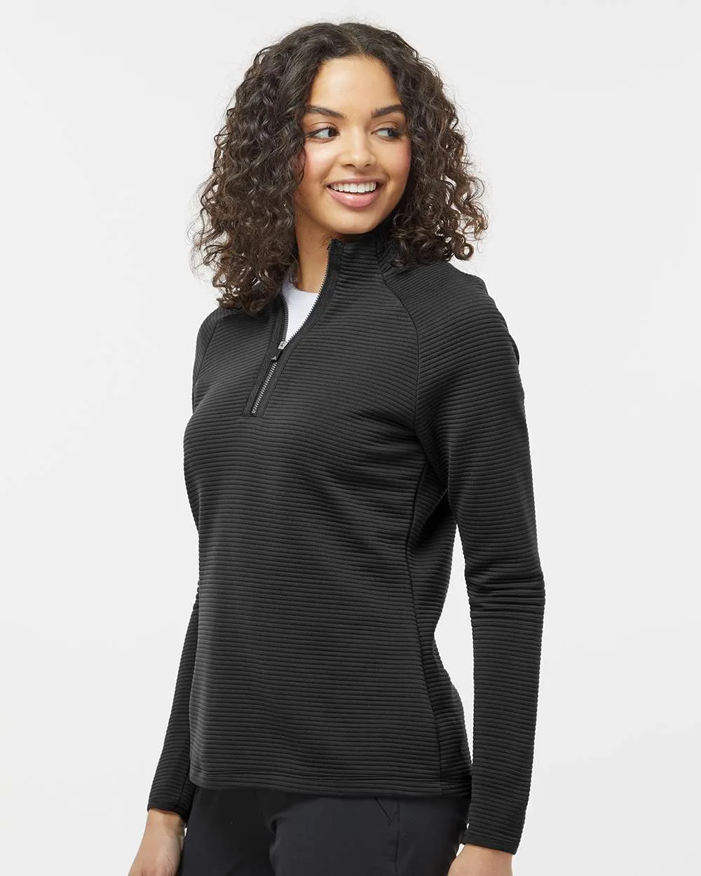 Adidas® Women's Spacer Quarter-Zip Pullover Shirt