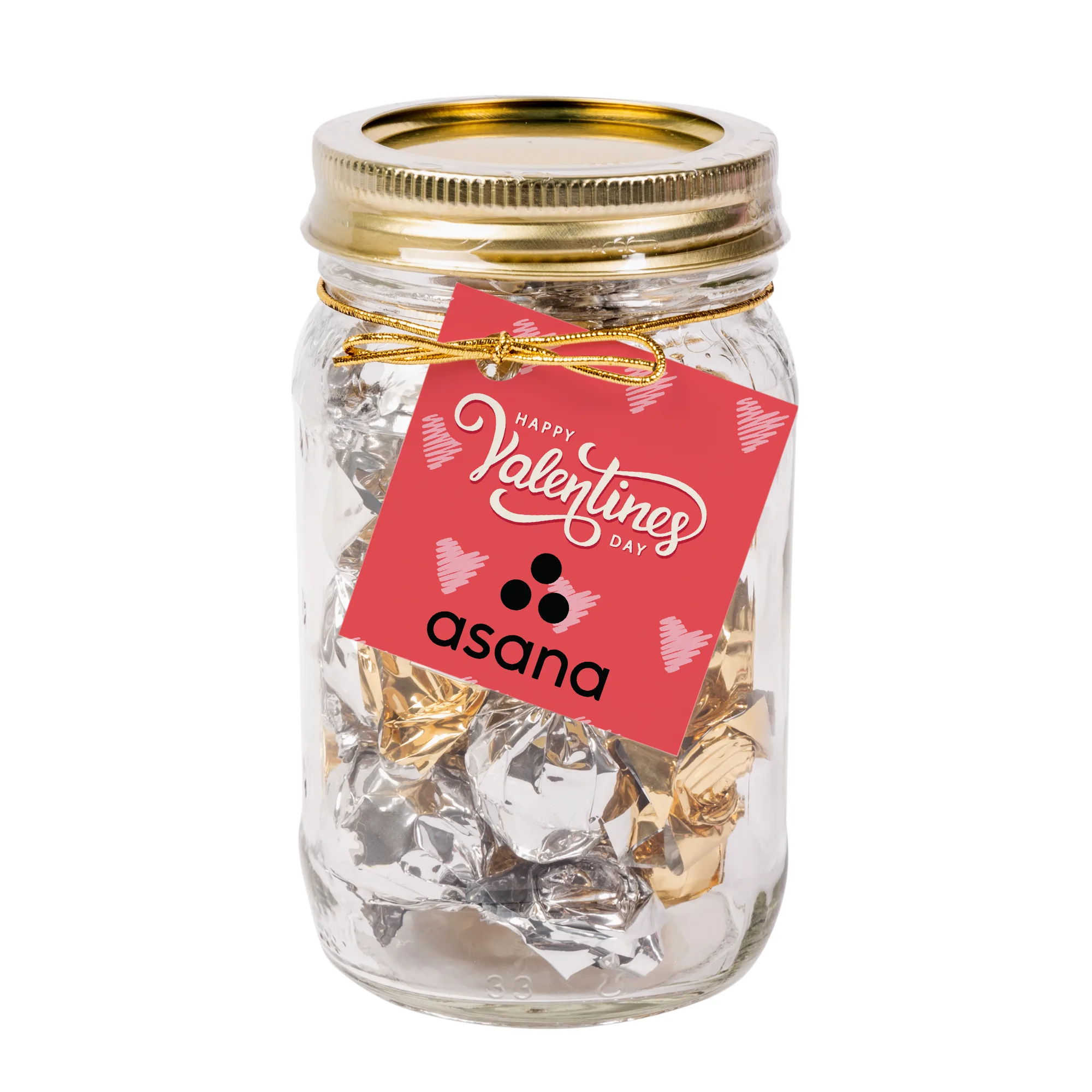 Mason Jar with Twist Wrapped Truffles view 2