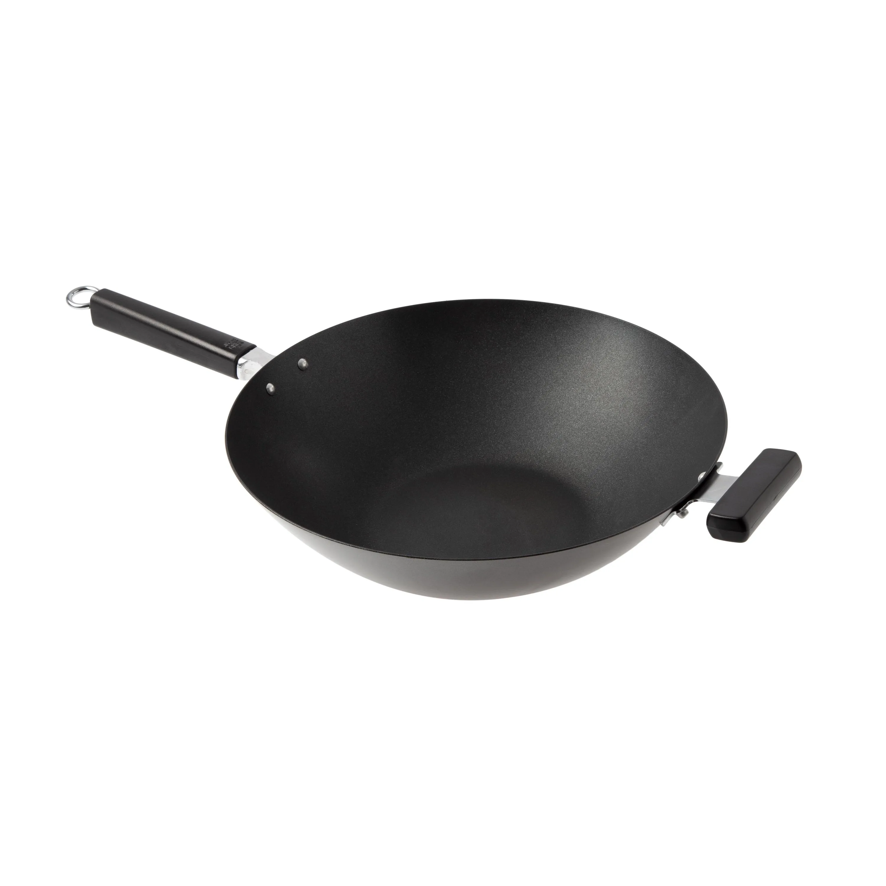 KitchenSupply Joyce Chen Professional Series 14" Carbon Excalibur Nonstick Flat Wok Phenolic Handle