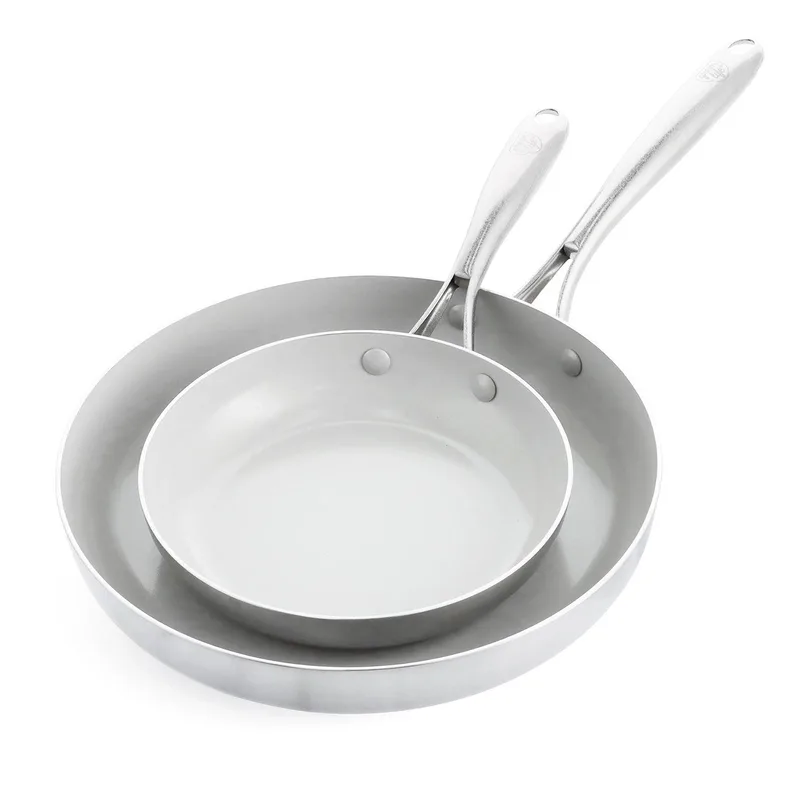 GreenLife Stainless Pro 8" & 11" Ceramic Nonstick Fry Pan Set