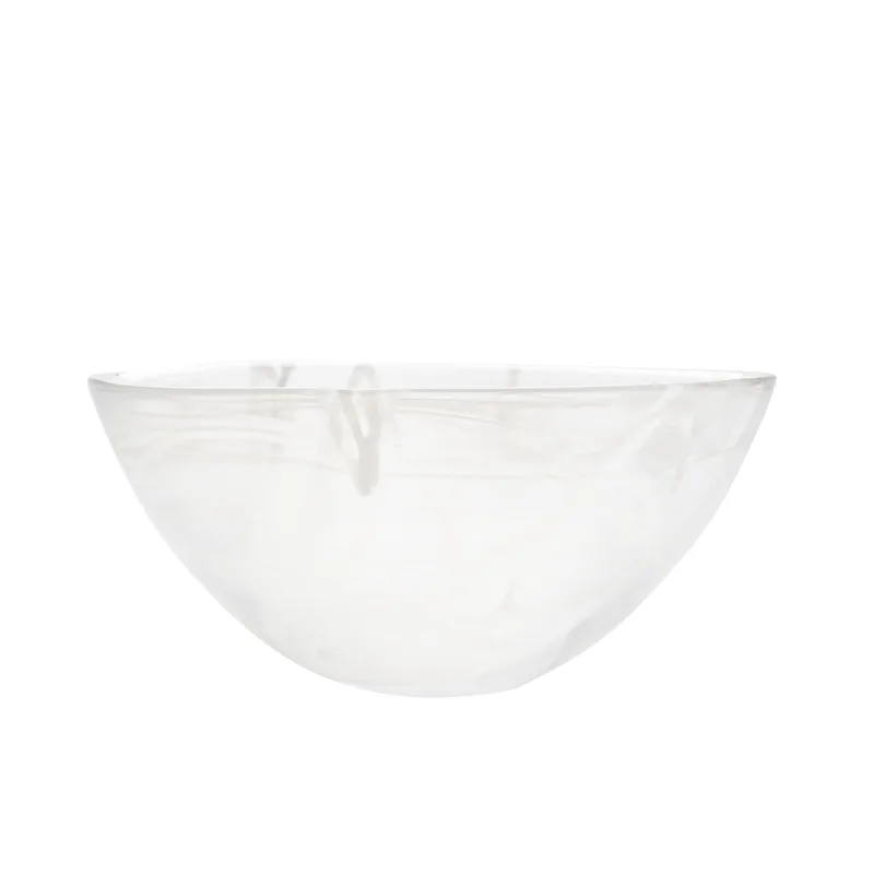 Kosta Boda Contrast Bowl White Large