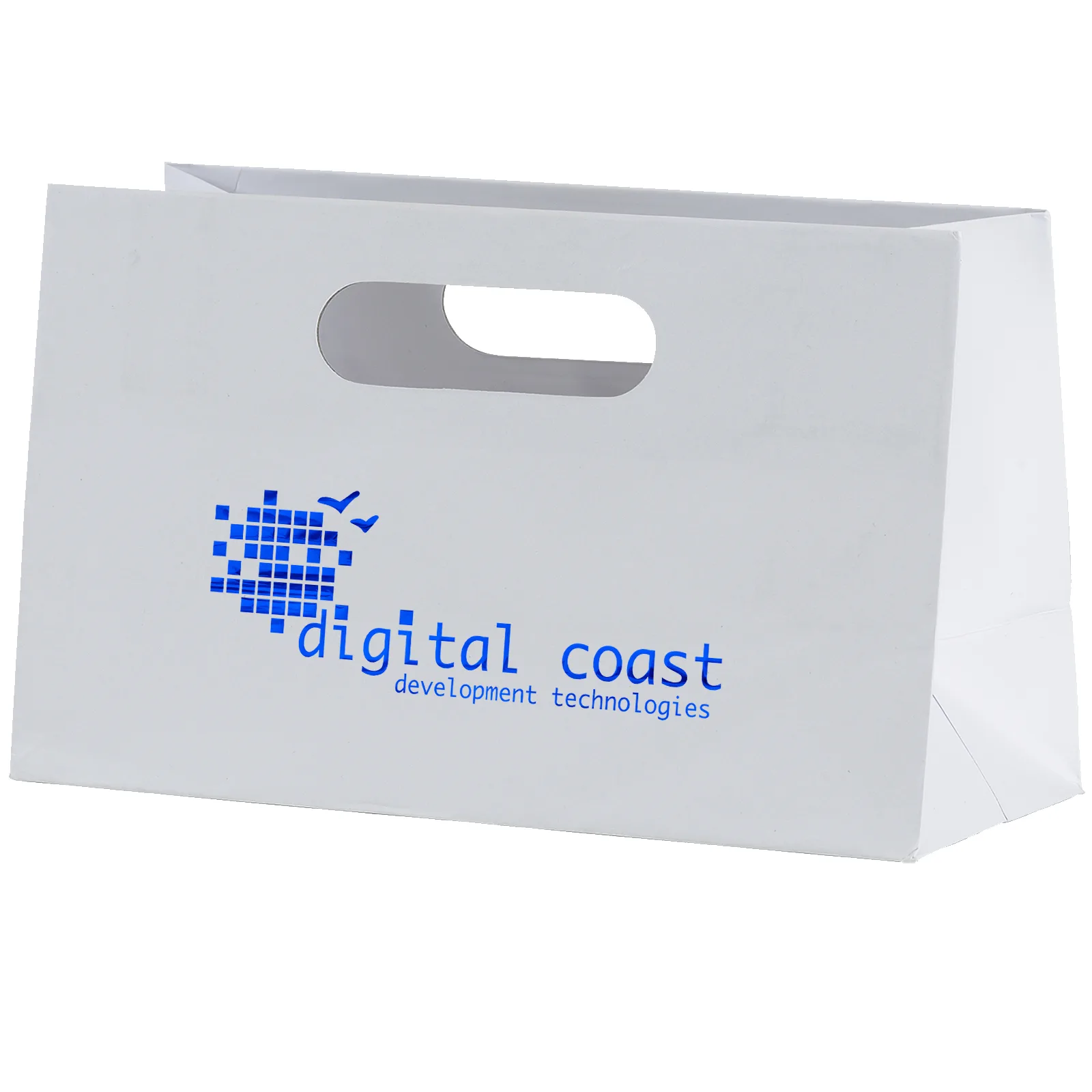 Mia™ - Boutique Die Cut Handle Tote - Foil Print (10" x 4" x 6")