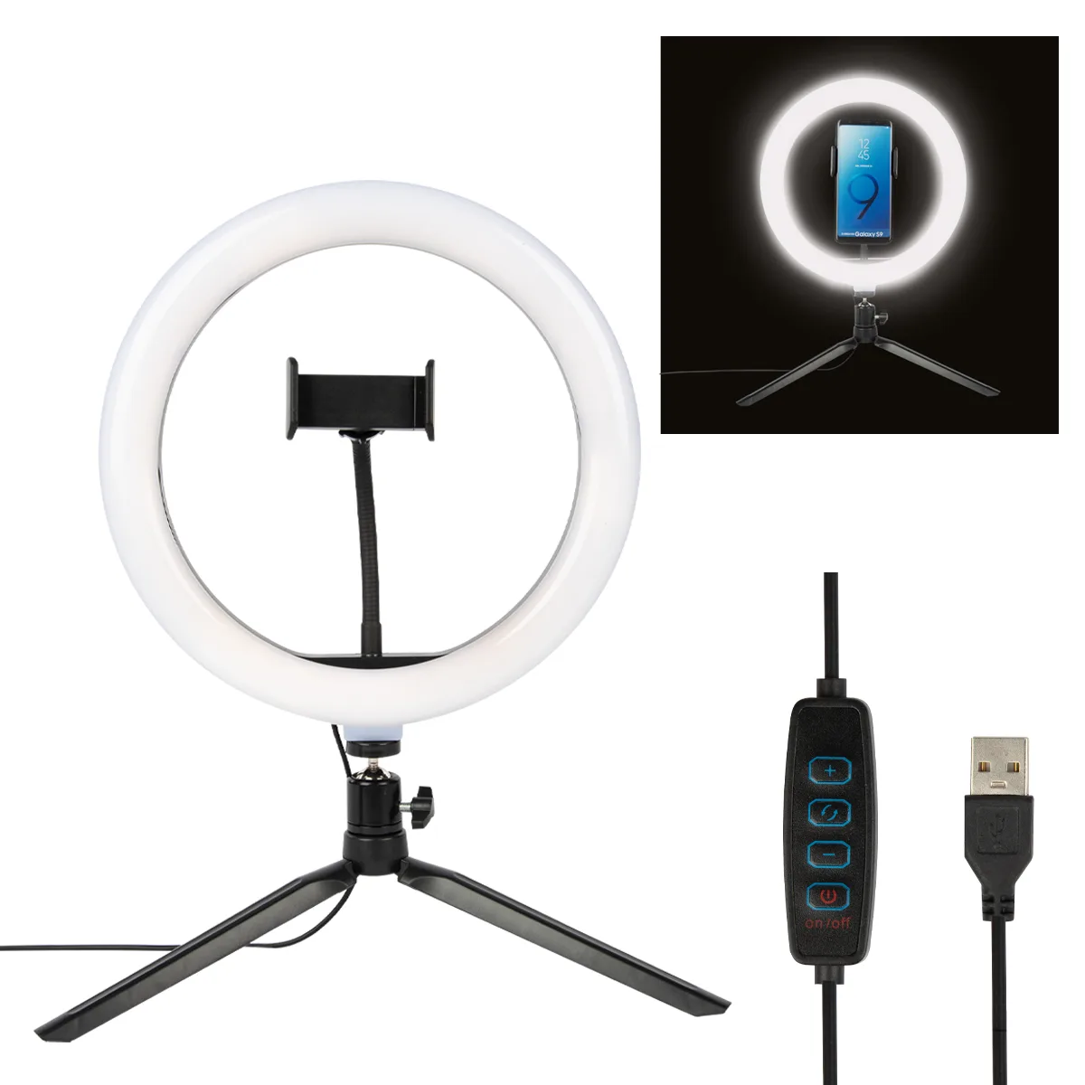 10" Led Ring Light With Phone Holder view 3