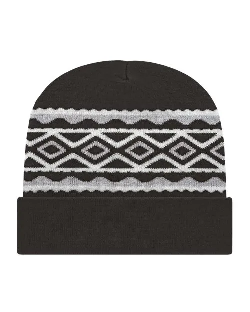 Cap America® USA-Made Diamond Cuffed Beanie
