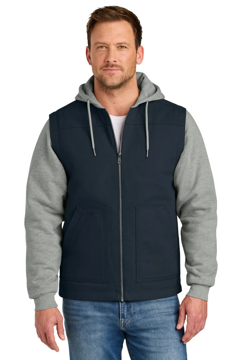 CornerStone® Duck Fleece Full-Zip Hooded Jacket view 3