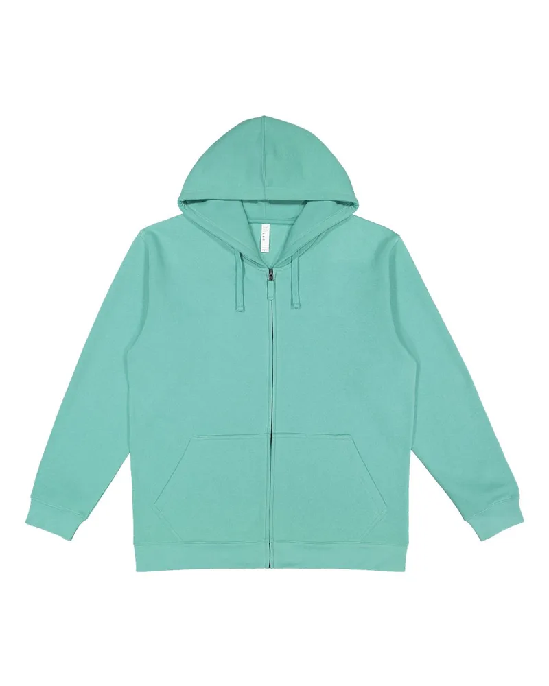 LAT® Unisex Full-Zip Fleece Hoodie Sweatshirt view 3