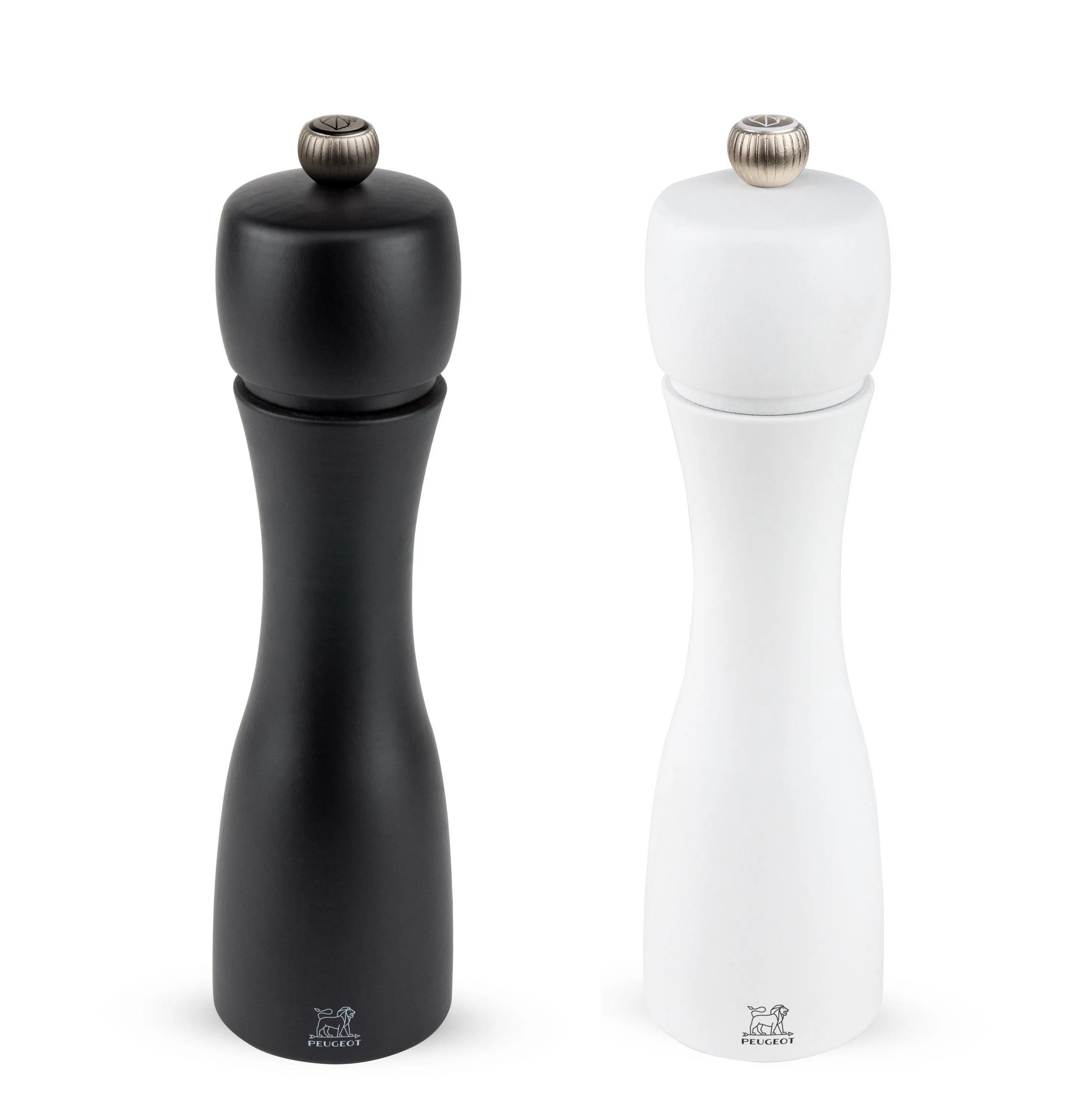 Peugeot Tahiti 20Cm Manual Salt And Pepper Mill Duo - Black/Matte White