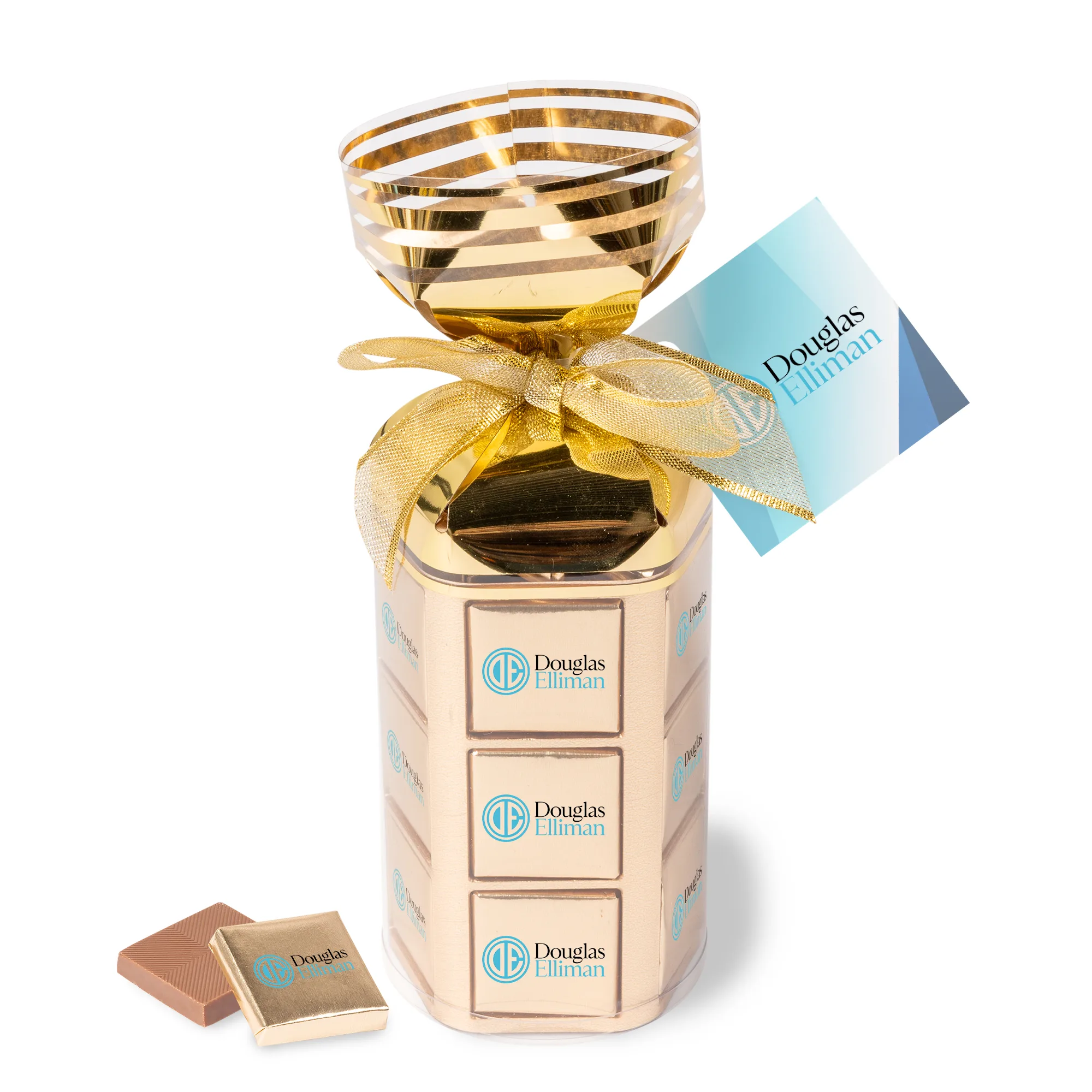 Thirty Six Piece Chocolate Foiled Square Gift Bag- Full Color view 2