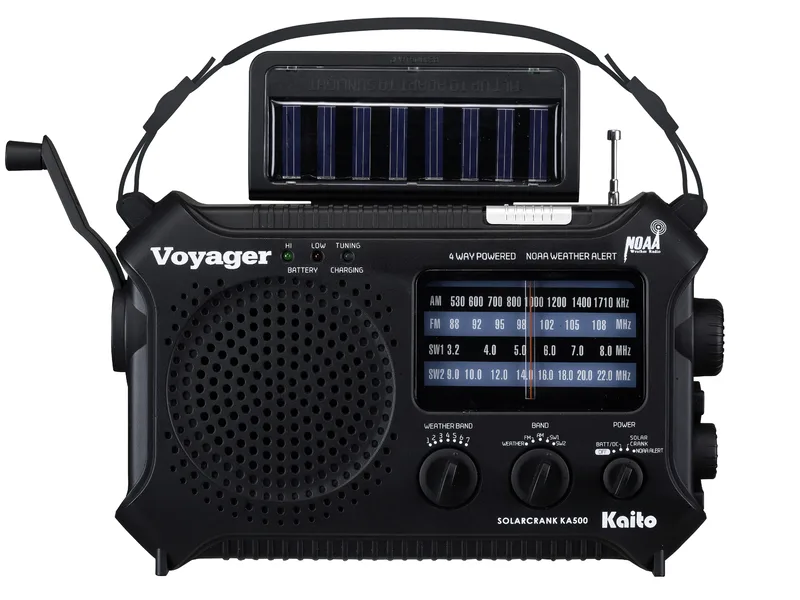 Kaito Emergency Radios & Wireless Mics Black Crank&Solar Am/Fm/Sw/Weather Alert Radio