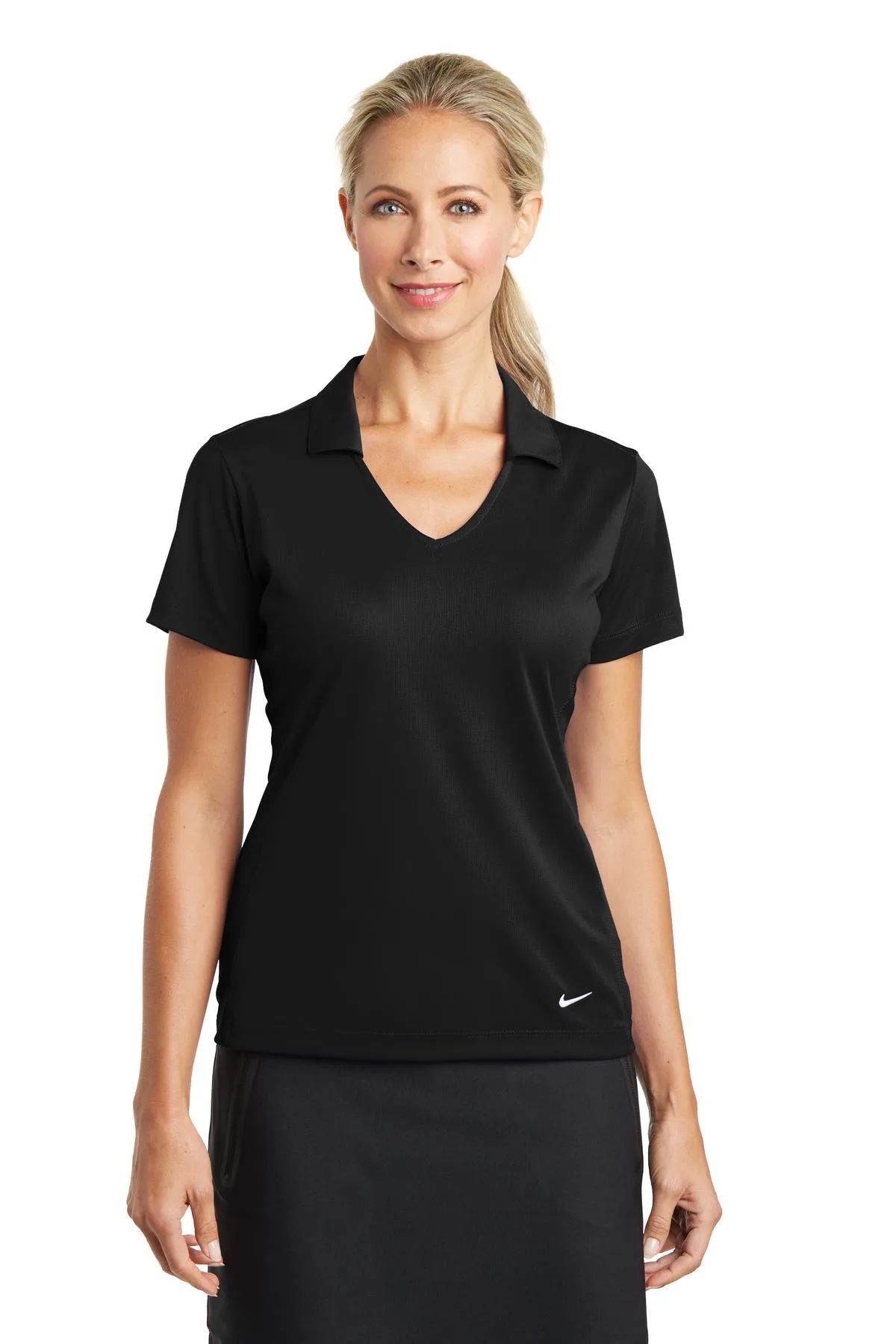 Nike Women's Dri-FIT Vertical Mesh Polo. view 2