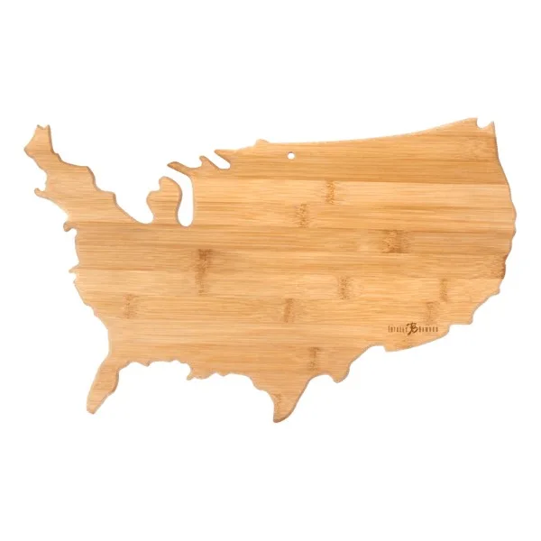 U.S. State Shaped Bamboo Cutting and Serving Boards view 3