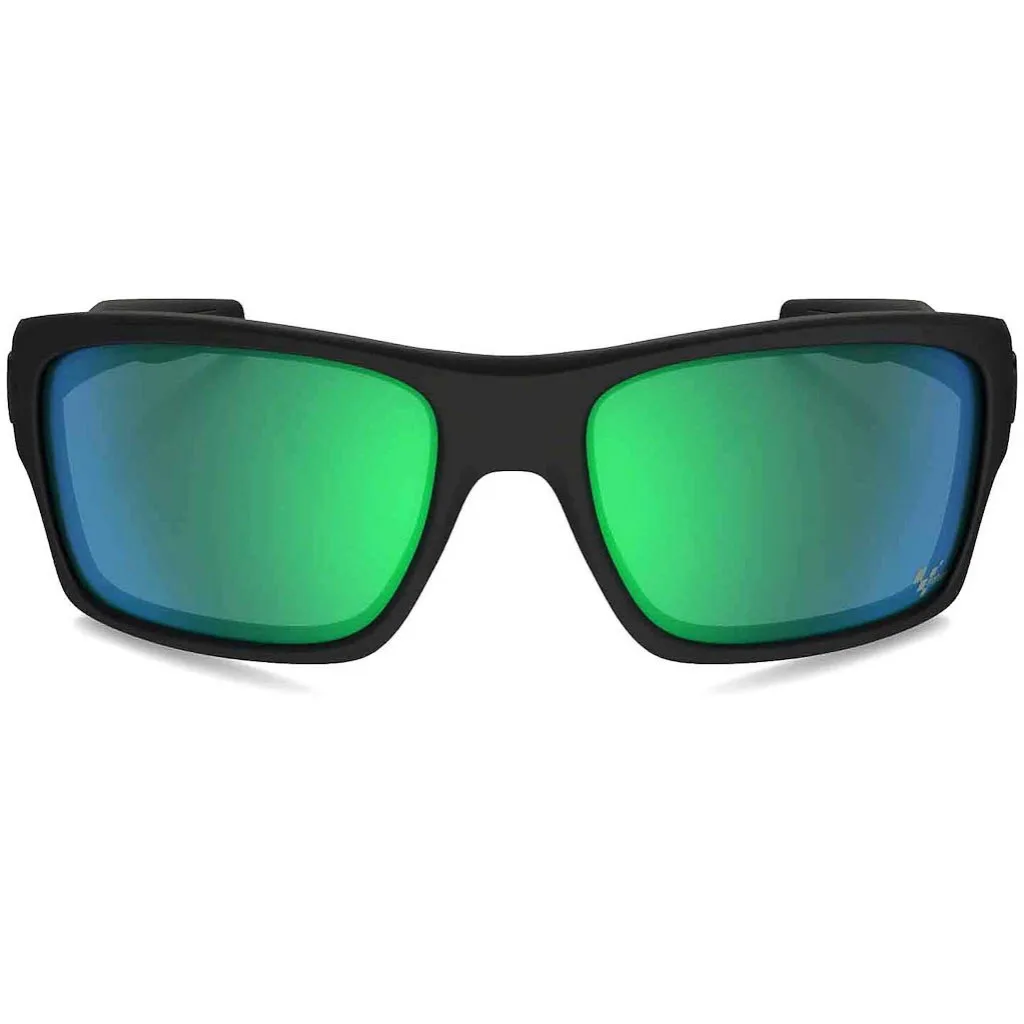 Oakley® Moto GP Turbine Sunglasses - Matte Black w/ Jade Iridium