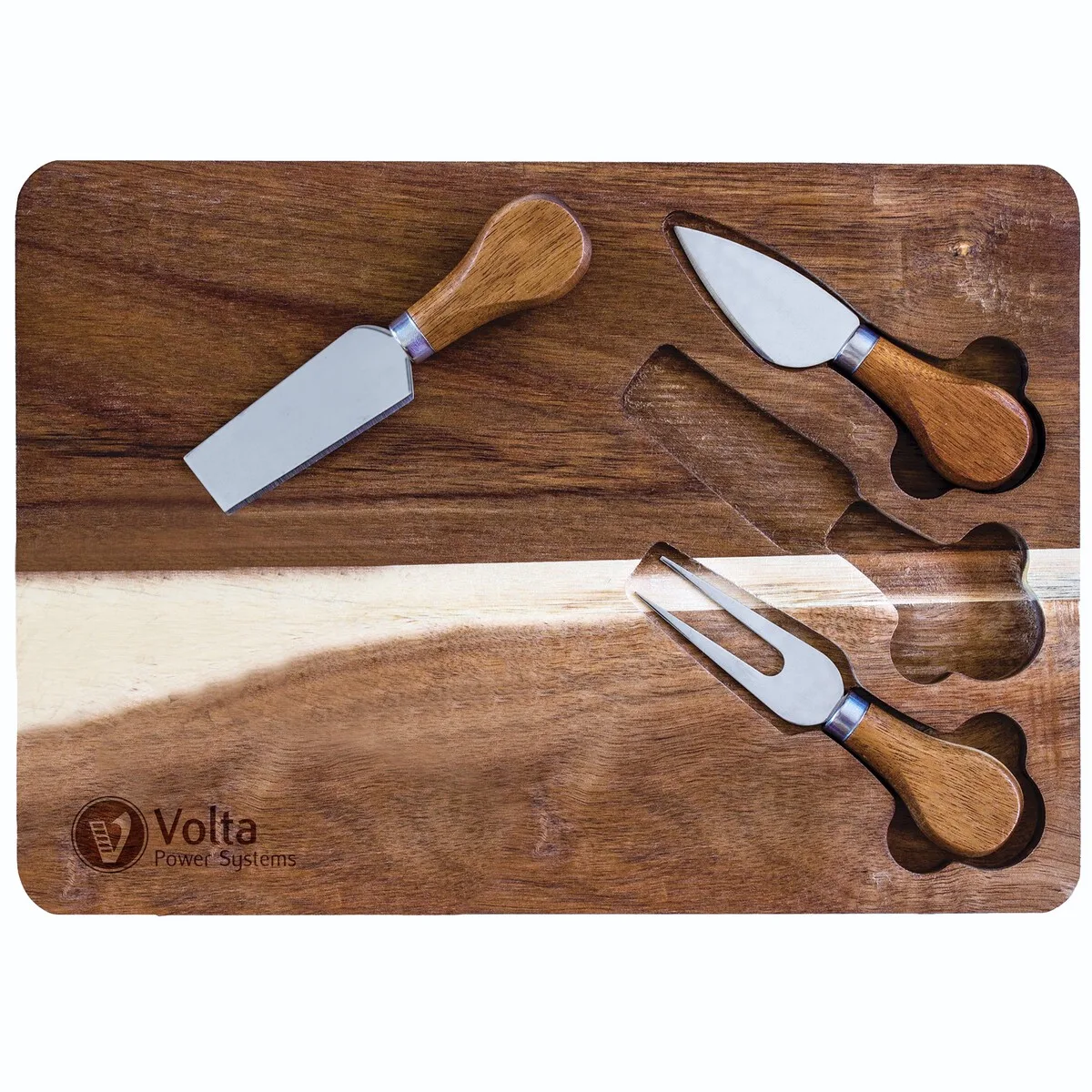 TB Home® Acacia Cheese Serving Board w/Cheese Tools (4 Piece)