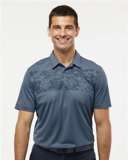 Adidas® Camo Chest Print Polo view 3