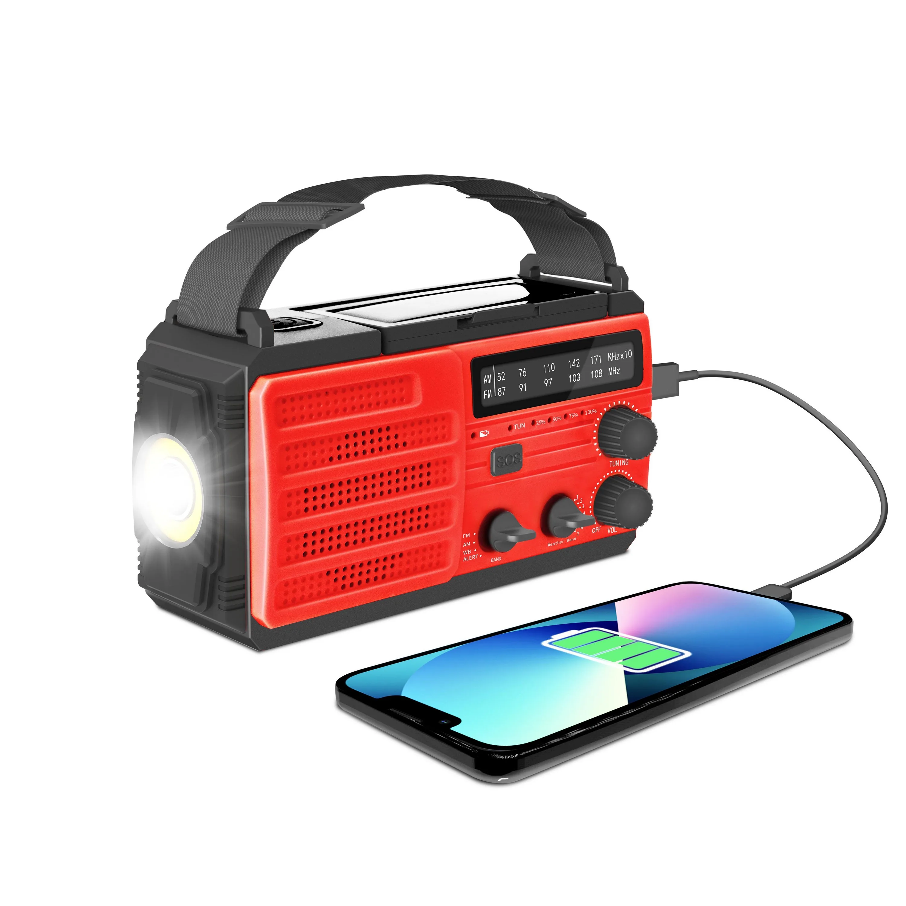 Kaito Emergency Radios & Wireless Mics Voyager V3 Am/Fm/Noaa Emergency Weather Alert - Red