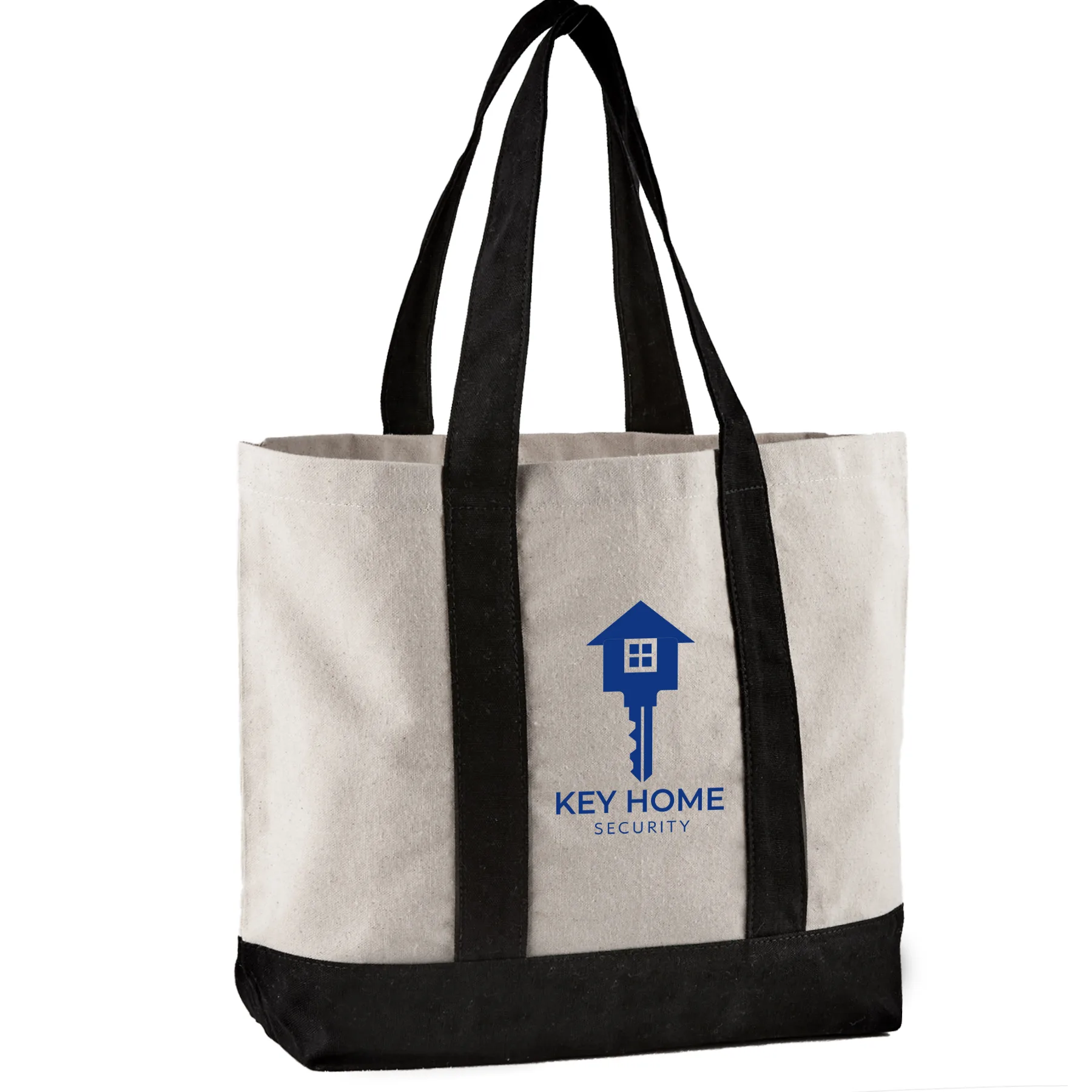 10 Oz. Newport Cotton Canvas Striped Tote Bag view 3