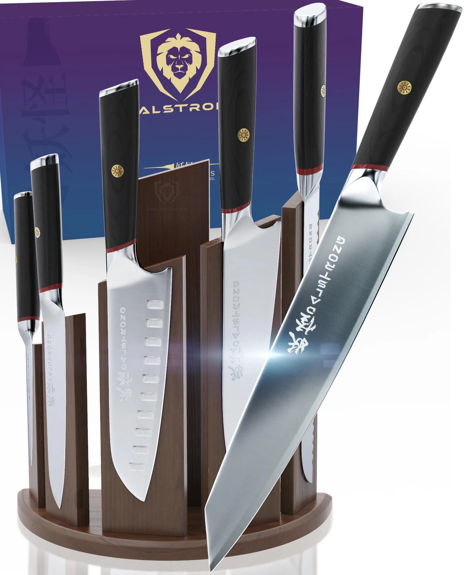 Dalstrong 6-Piece Complete Knife Set With Storage Block - Japanese Steel - Phantom Series