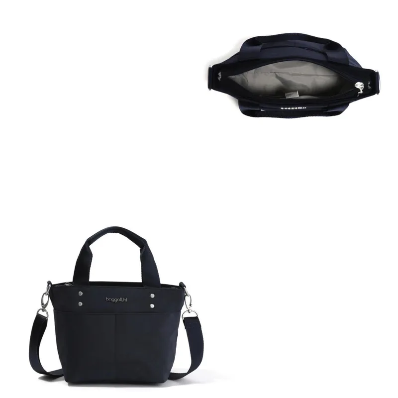 Baggallini Mini Carryall Tote Bag - French Navy Blue