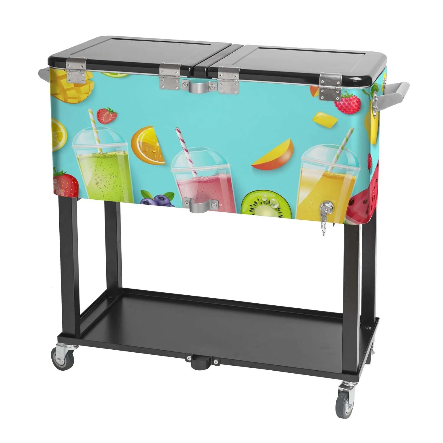 Rolling Cooler Vending Cart, Wrap Graphic view 3