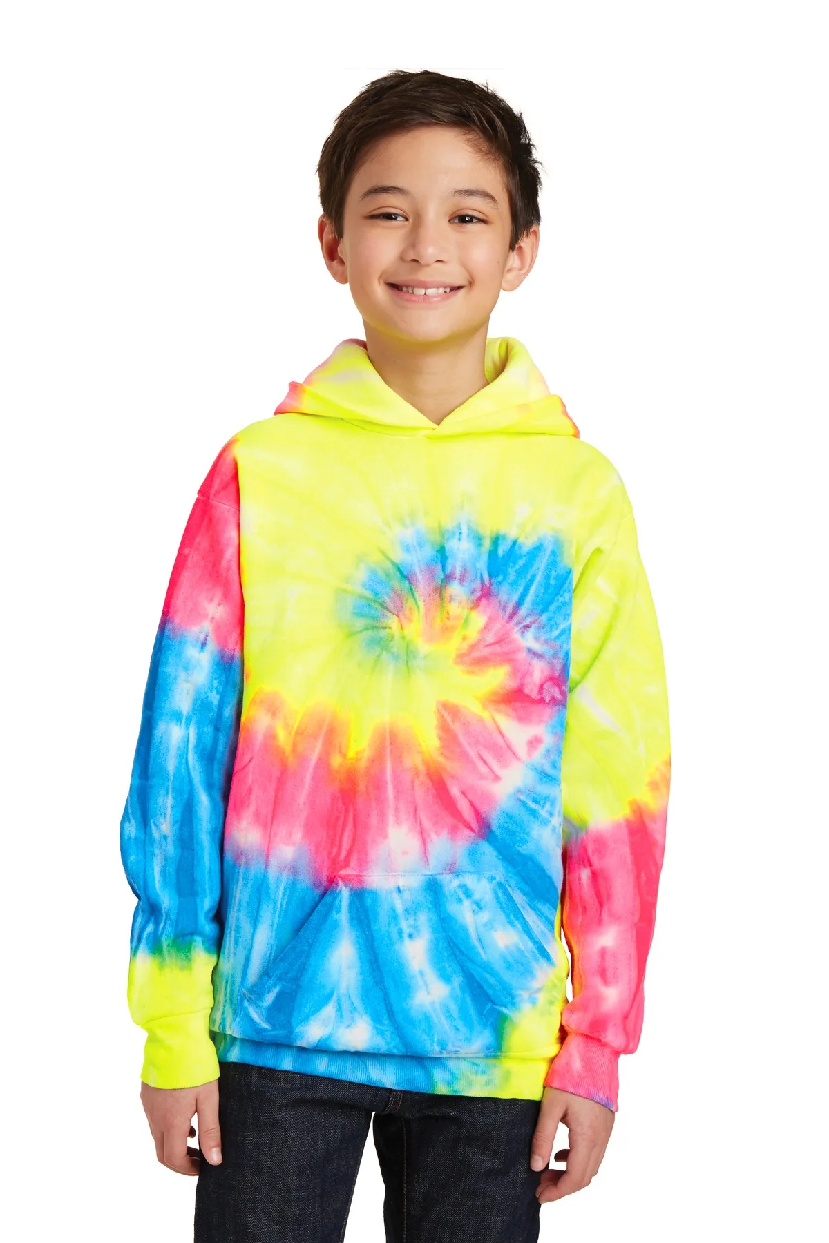 Port & Co™ Youth Tie-Dye Pullover Hooded Sweatshirt.