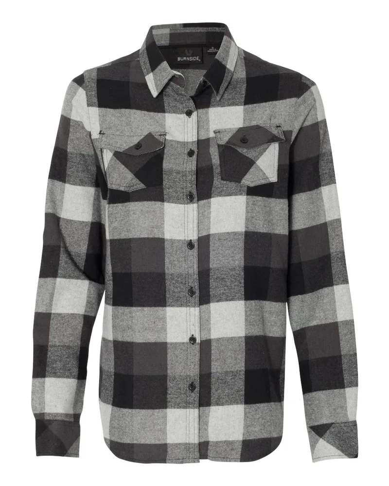 Burnside® Women's Yarn Dyed Long Sleeve Flannel Shirt