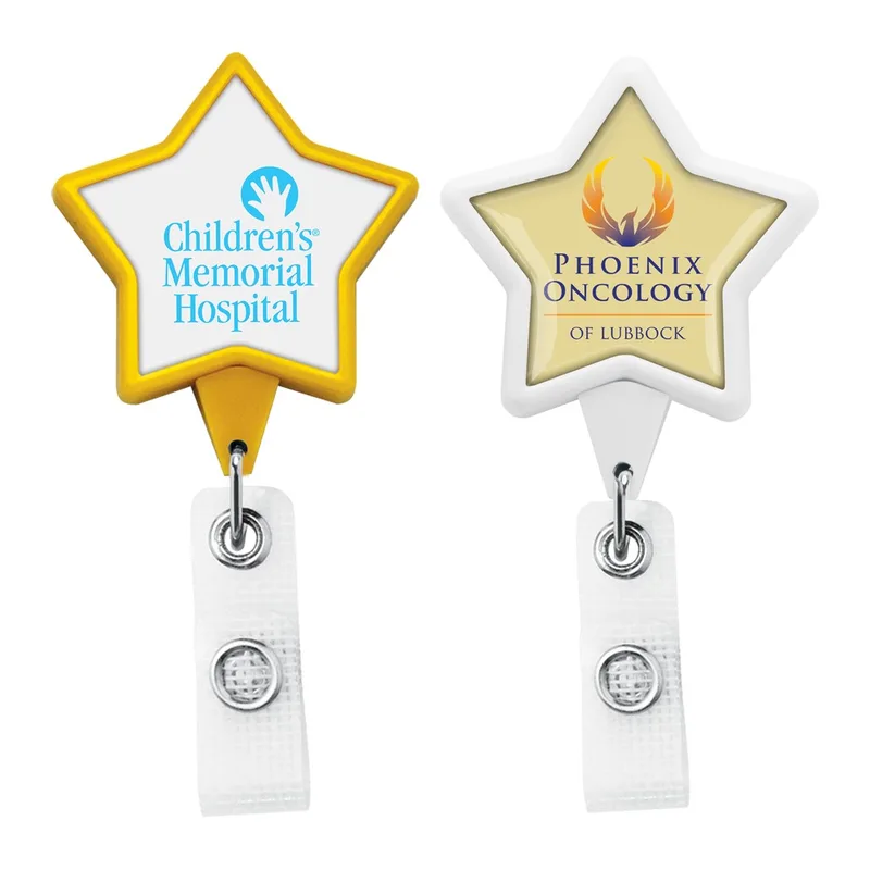 Jumbo Anti-Microbial Star Retractable Badge Reel