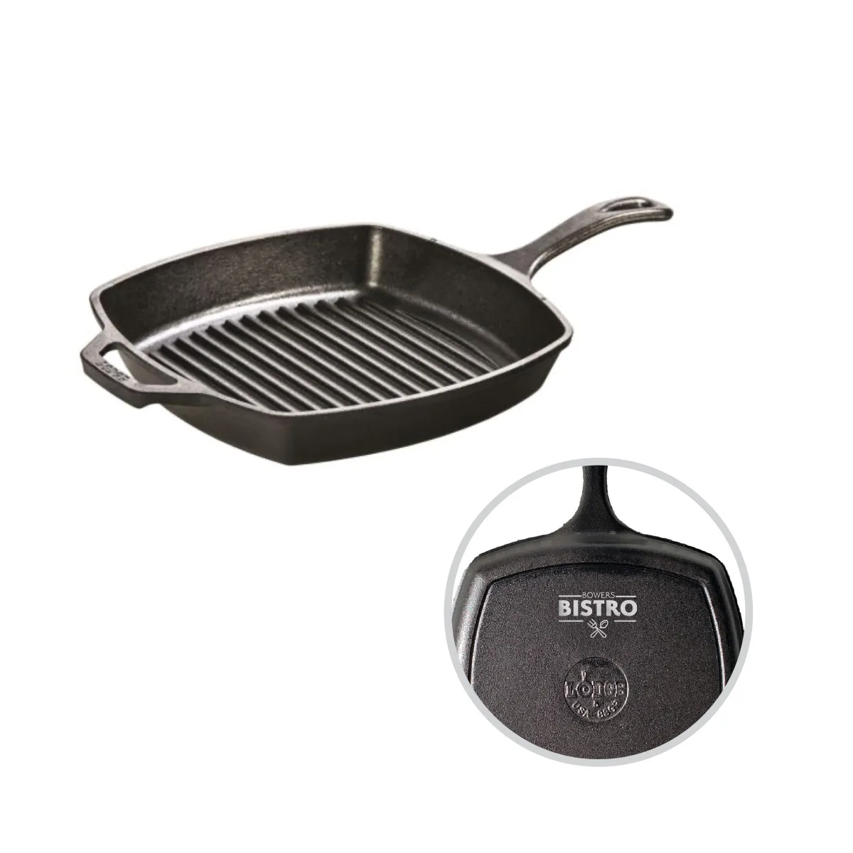 Lodge - 10.5-Inch Square Cast Iron Grill Pan