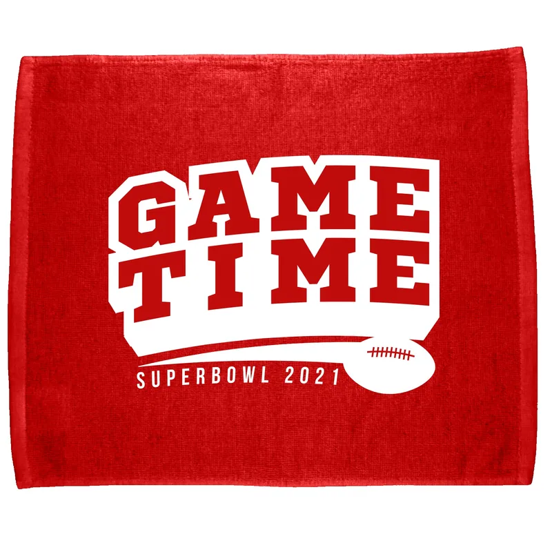 Rally Velour Color Hemmed Towel 15"x18" (Domestically Decorated)