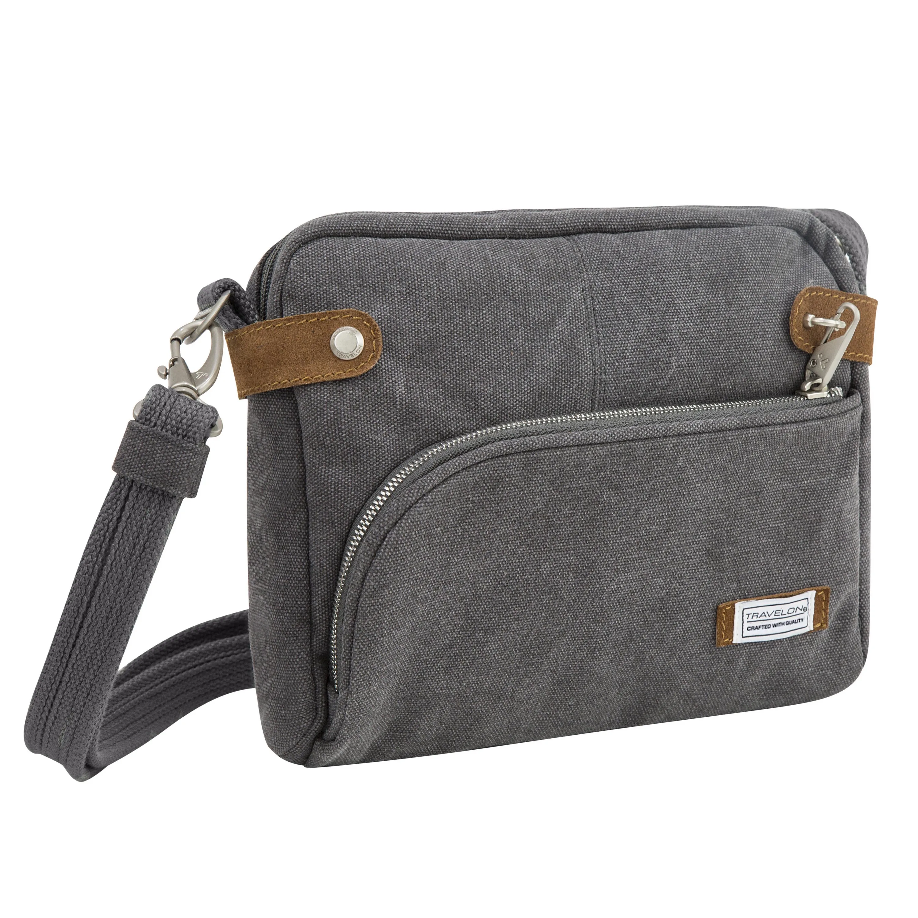 Travelon Anti-Theft Heritage Crossbody Bag Pewter