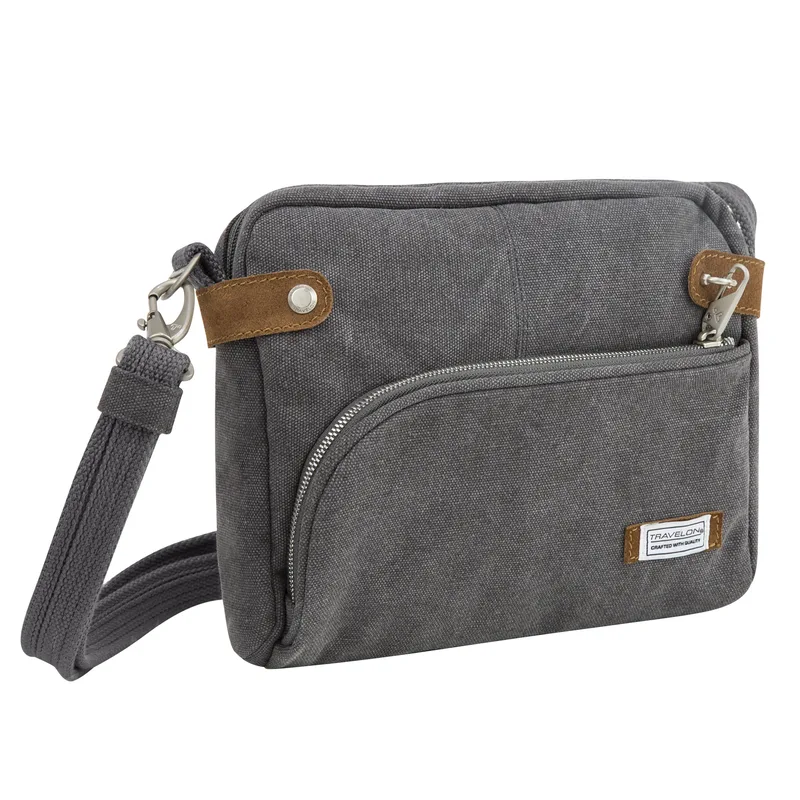 Travelon Anti-Theft Heritage Crossbody Bag Pewter