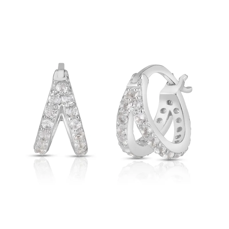 Jilco Inc White Topaz Huggies