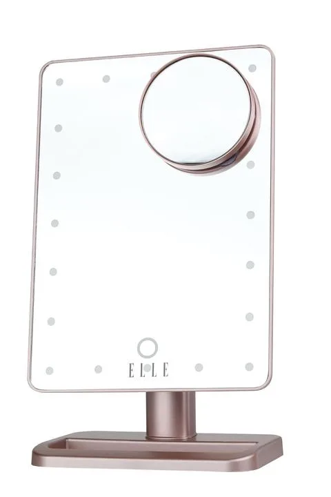 ELLE Rose Gold Vlogging Mirror w/Bluetooth® Speaker