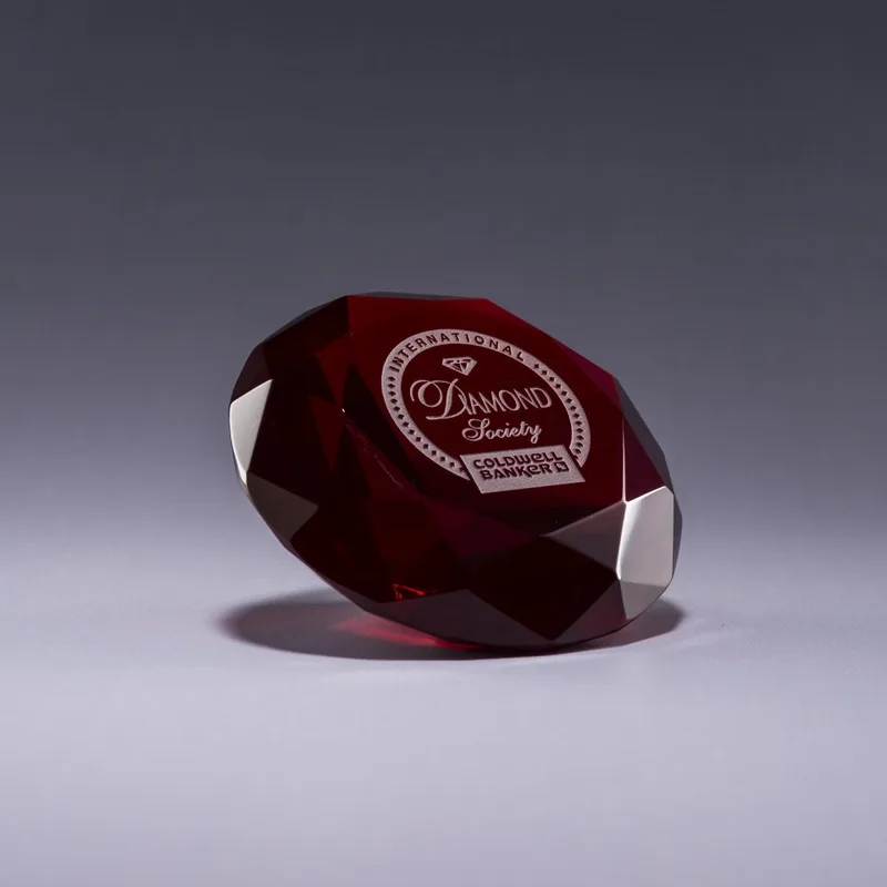 Red Diamond Paperweight