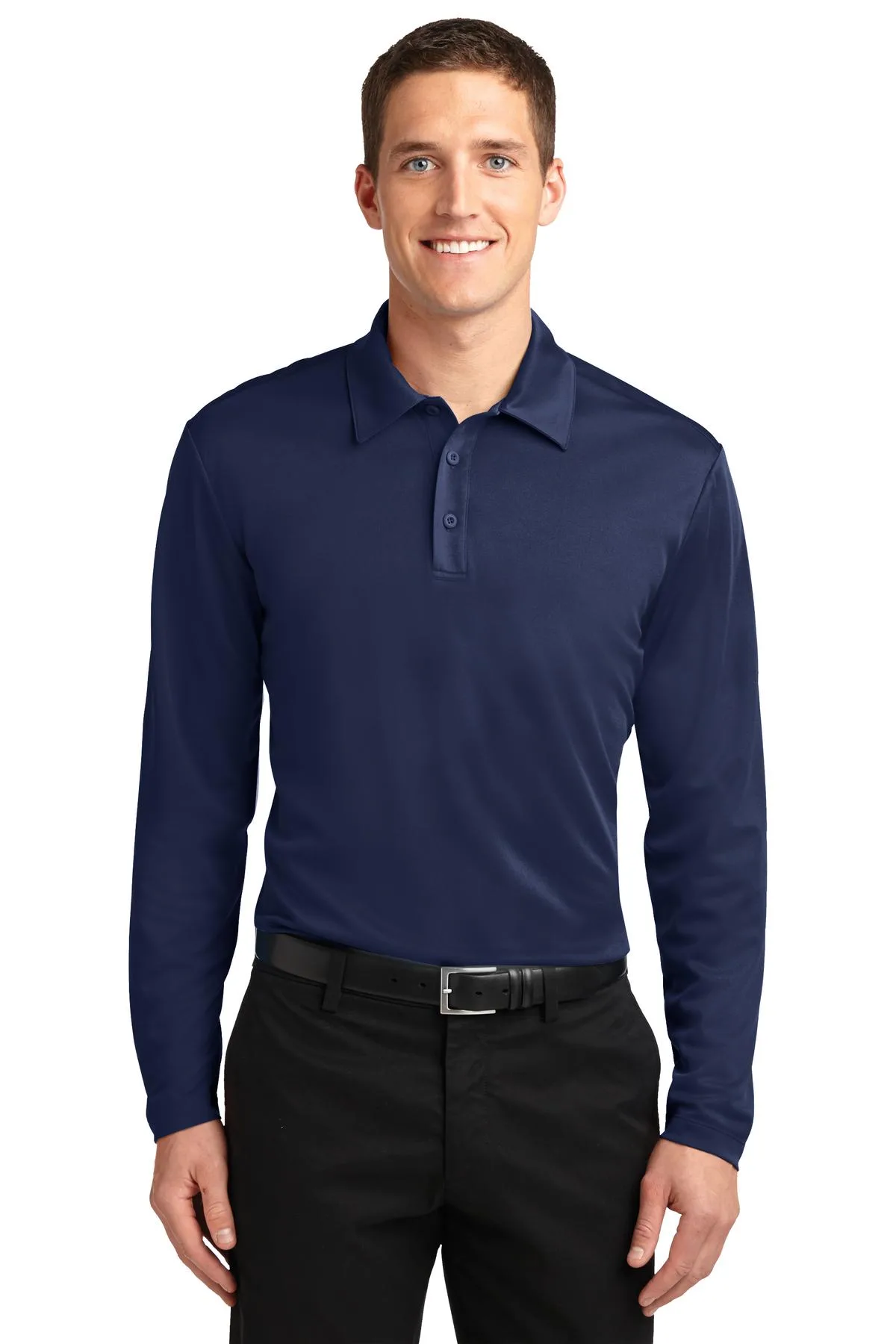 Port Authority® Silk Touch™ Performance Long Sleeve Polo. view 4