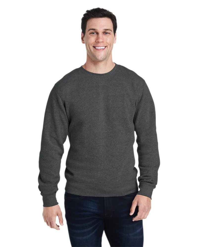 J AMERICA Adult Triblend Crewneck Sweatshirt view 2