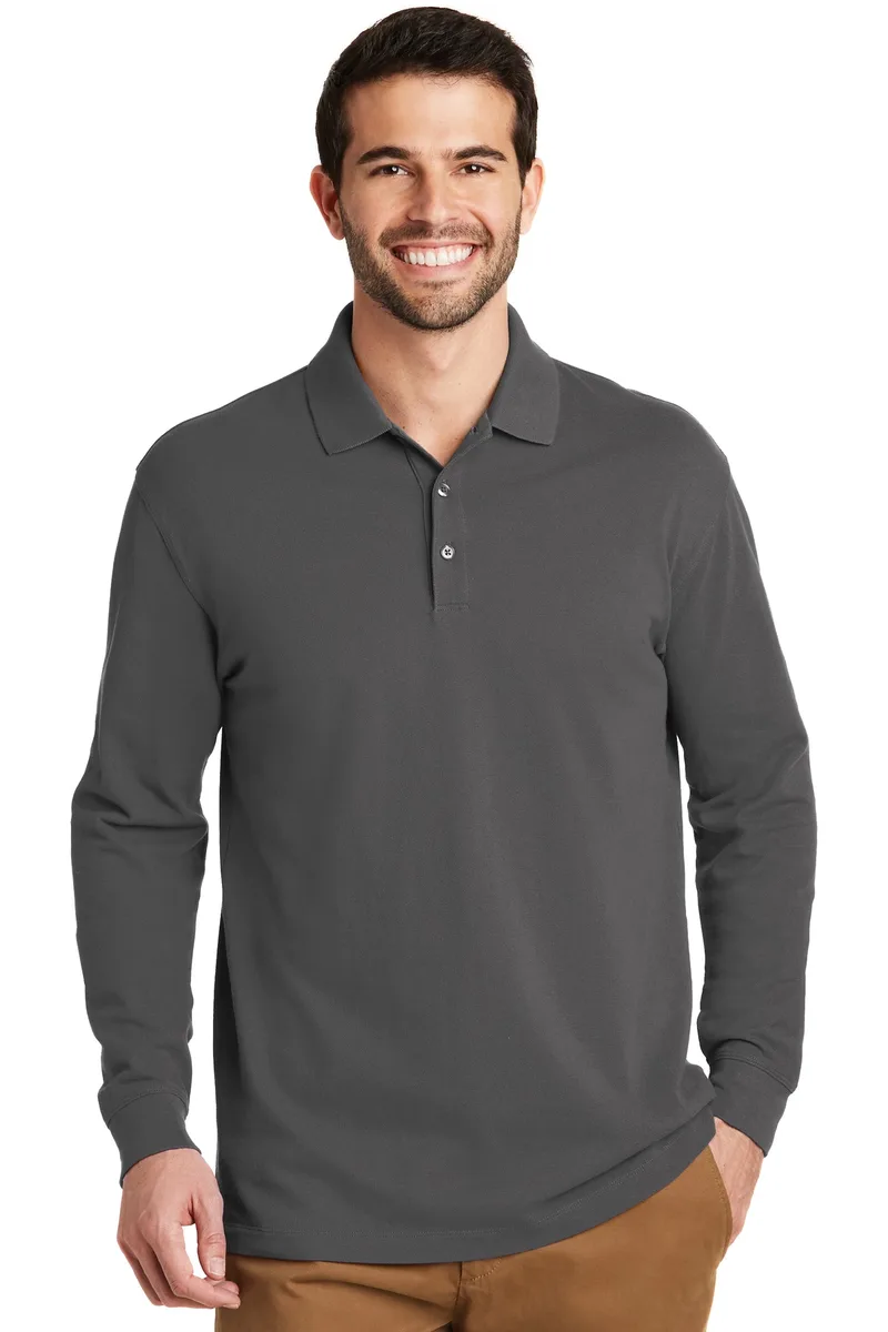 Port Authority® EZCotton® Long Sleeve Polo.