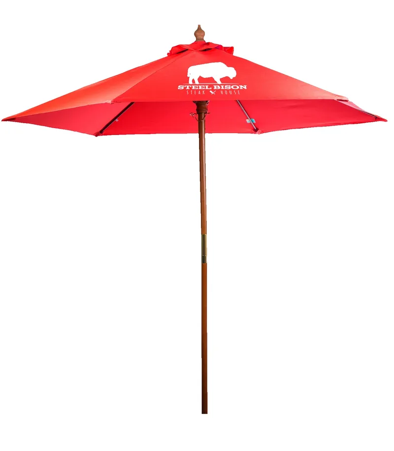 7' Bamboo Recycled Market Umbrella