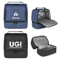 CarryCool Double Deck Lunch Bag — Black