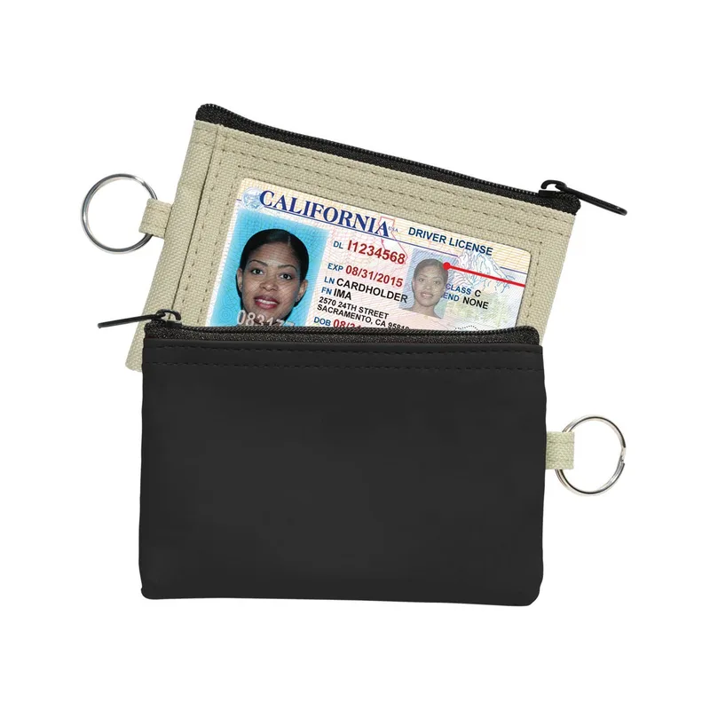 Coin Pouch W/Id Window & Split Ring view 2
