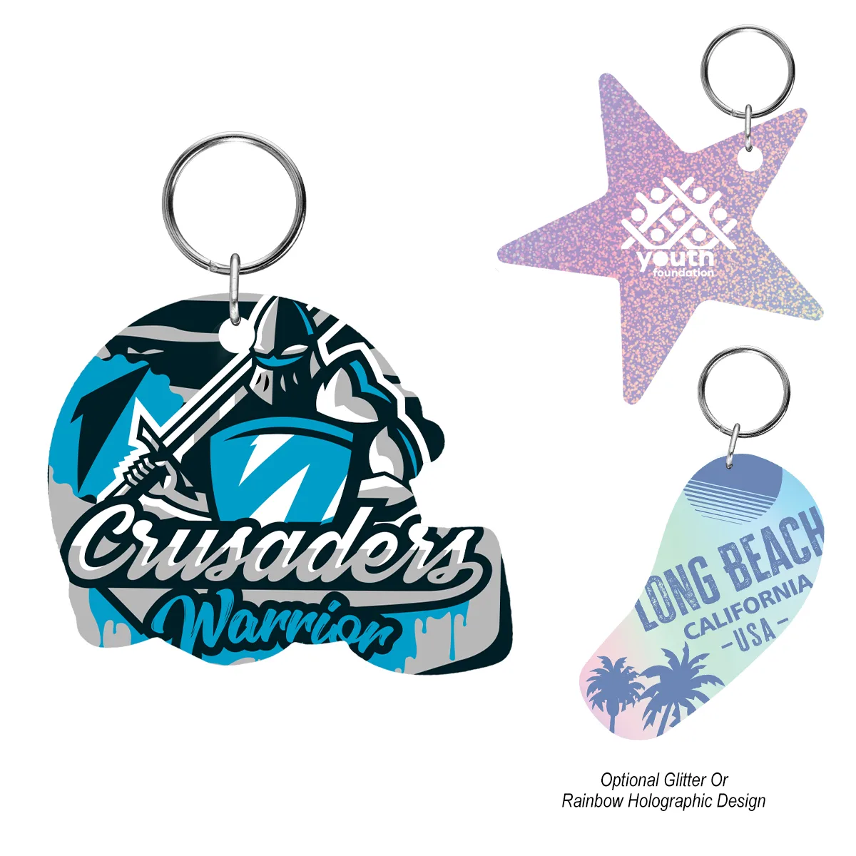 Acrylic Key Tag - Custom Shape 6" view 2